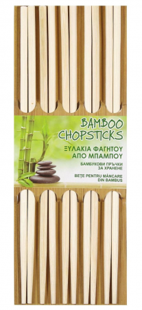Toate Produsele - Set 5 Perechi Betisoare Chinezesti din Bambus Natur 23,3 cm