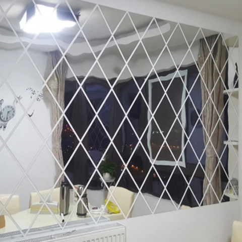 oglinzi decorative model romb autoadezive pentru hol baie bucatarie sufragerie din acril oglinzi moderne decorative dedeman ikea jumbo oglinda decorativa ieftina glixicom mobila sau perete [10]