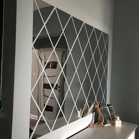 oglinzi decorative model romb autoadezive pentru hol baie bucatarie sufragerie din acril oglinzi moderne decorative dedeman ikea jumbo oglinda decorativa ieftina glixicom mobila sau perete [5]
