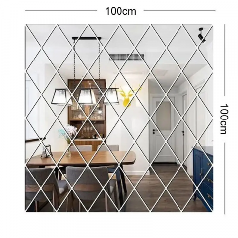 oglinzi decorative model romb autoadezive pentru hol baie bucatarie sufragerie din acril oglinzi moderne decorative dedeman ikea jumbo oglinda decorativa ieftina glixicom mobila sau perete [2]