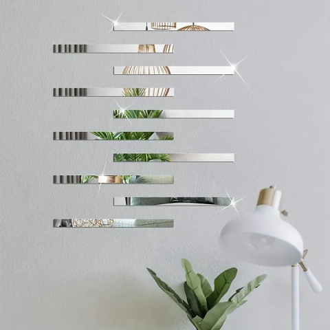 Set oglinzi acrilice  model dreptunghi  argintiu, oglinda acrilica perete mare decortiva dedeman dormitor rama ikea baie dedeman jysk  emag pret ieftin  mobexpert moderne ieftine leroy merlin autocolant  dreptunghi   35 x 8 cm glixicom [13]