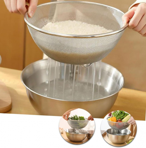 Toate Produsele - sita gatit legume la abur sita cenut faina sita spalat fructe legume diametru 22 cm otel inoxidabil