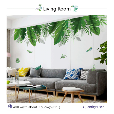 Sticker Decorativ Frunze Exotice 150 x 70 cm G Glixicom® [2]