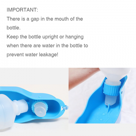 Sticla Apa Caini si Pisici cu Castron pentru Adapare - Portabila Capacitate 500 ml [4]