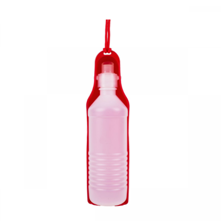 Pet Care & Accesorii - Sticla Apa Animale cu Castron pentru Adapare - Portabila Capacitate 500 ml Albastru