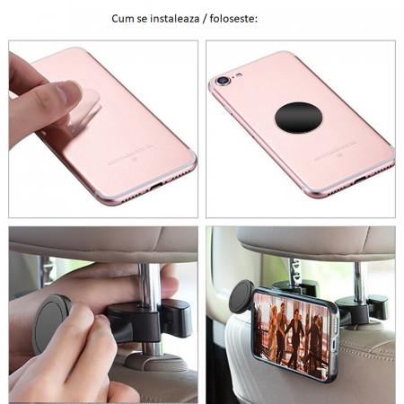 Suport pentru Tableta, E-reader sau Telefon Pliabil si Reglabil Negru [5]