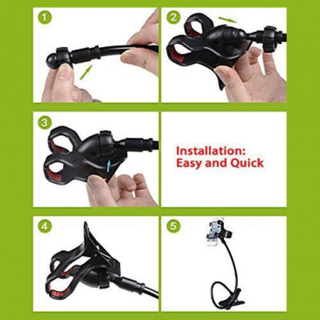 Suport Flexibil cu Brat si Clema Metalica, Rotatie 360 de Grade 50 cm Negru [2]