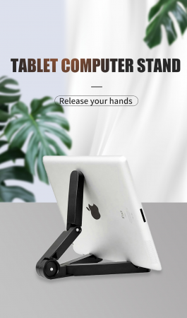 Suport pentru Tableta, E-reader sau Telefon Pliabil si Reglabil Negru [1]