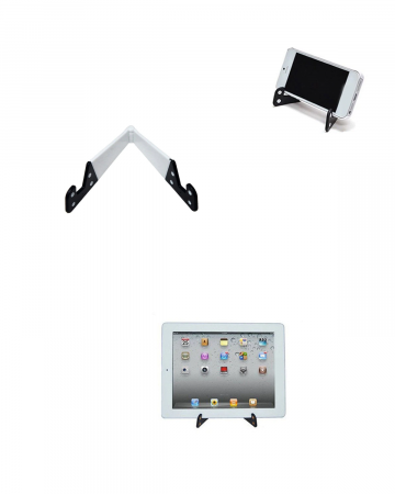 Suport pentru Telefon sau Tableta Pliabil si Portabil Alb/Negru 11 x 3 cm [4]