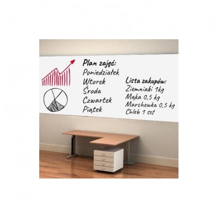 Tabla Scolara Alba sub Forma de Autocolant pentru Scris cu Markerul - 2 m x 45 cm [4]