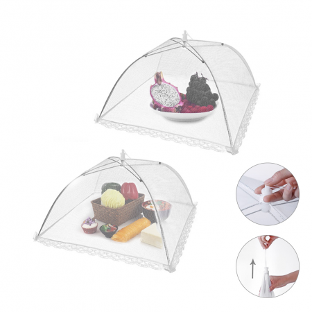 Umbrela Protectie Alimente de Tip Capac 31 x 31 cm Alba [1]