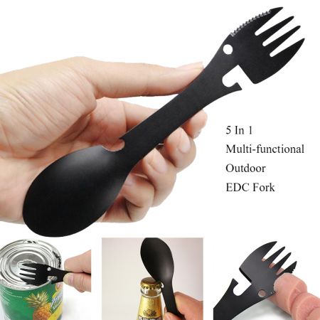 Ustensila Multifunctionala pentru Camping si Drumetii  Tip Spork 5 in 1 G Glixicom® [8]