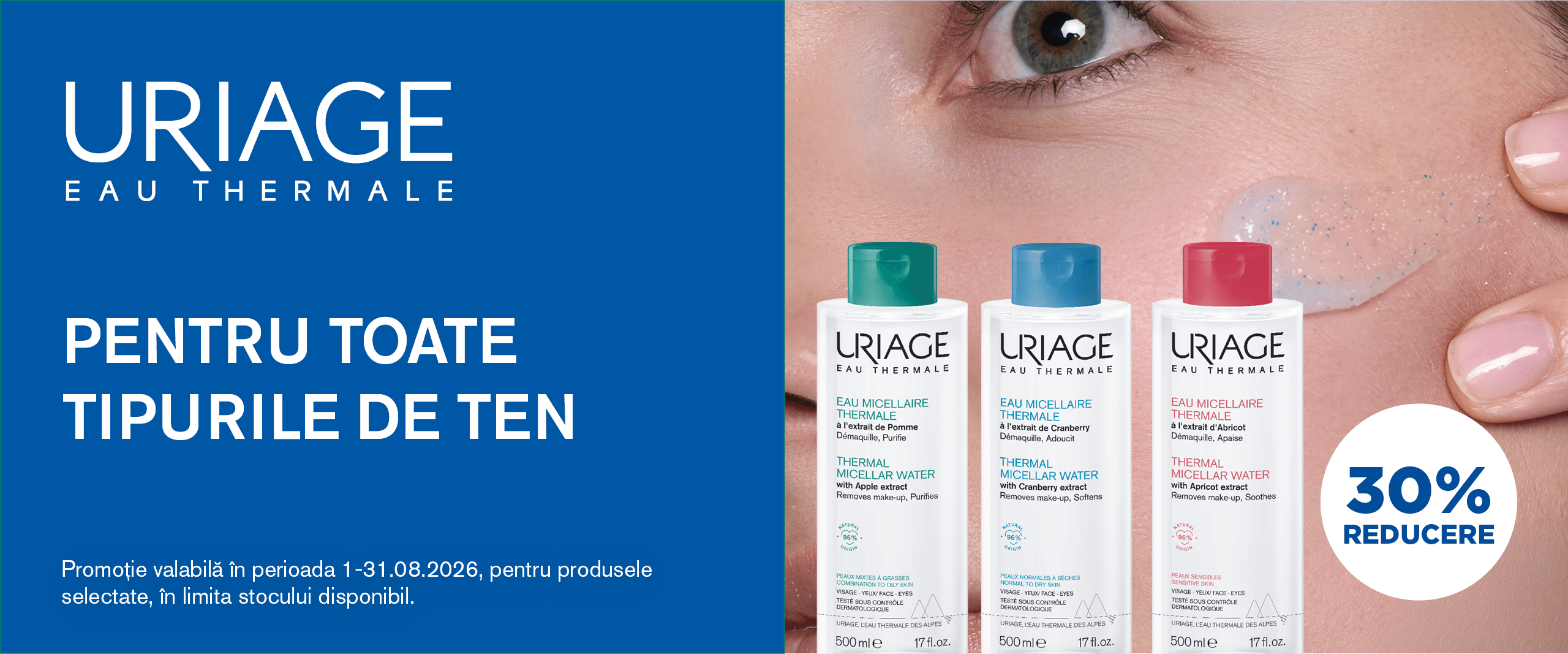 Promo august URIAGE Apa Micelara 30