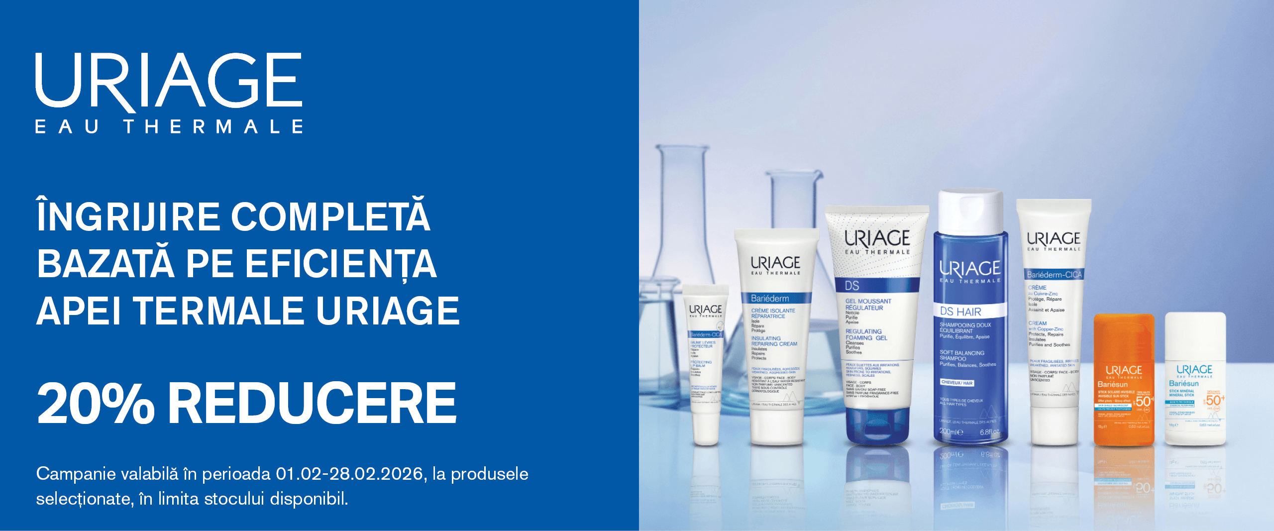 Promo Uriage 20% februarie