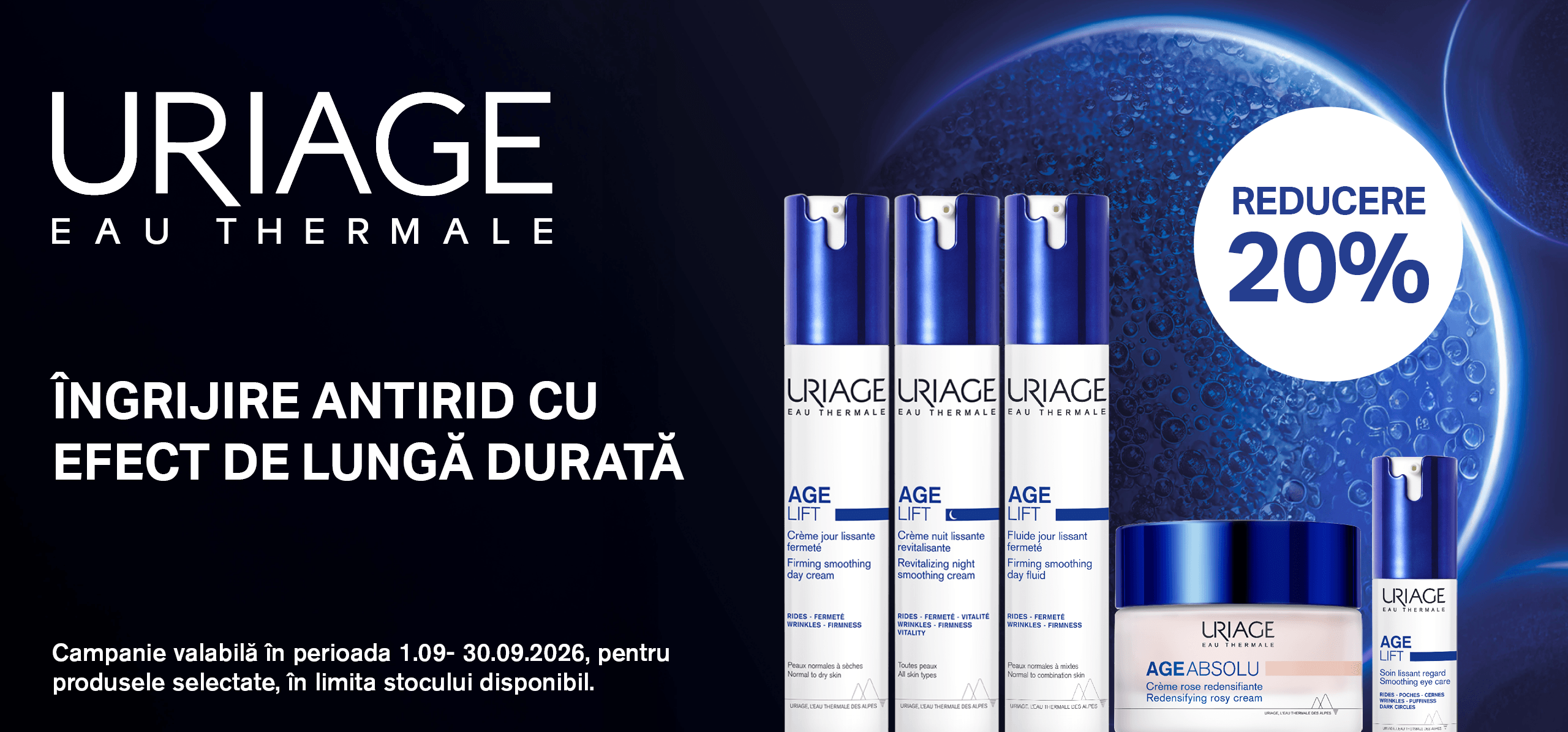 Promo Uriage Age 20% Septembrie 2026