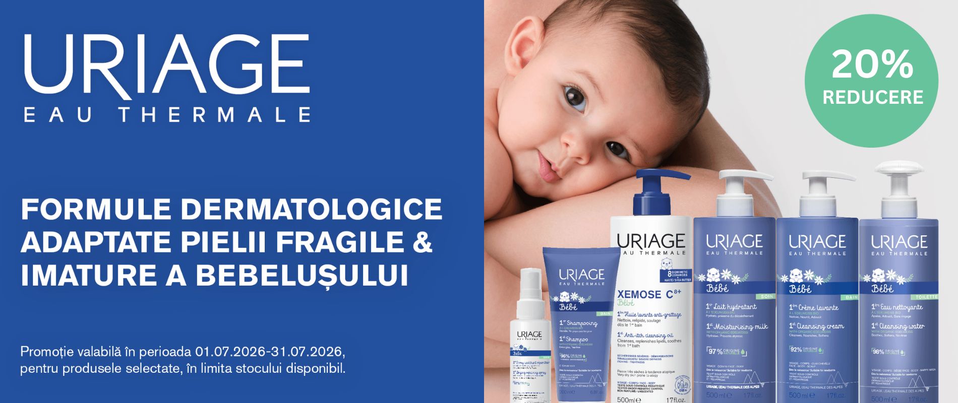 Campanie Uriage bebe iulie