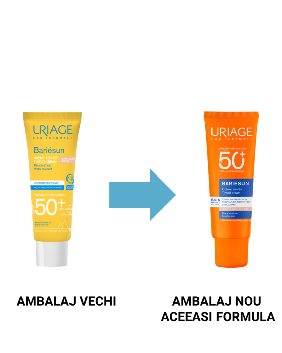 Crema colorata protectie solara BARIESUN SPF50+ nuanta FAIR, 50ml, Uriage [2]