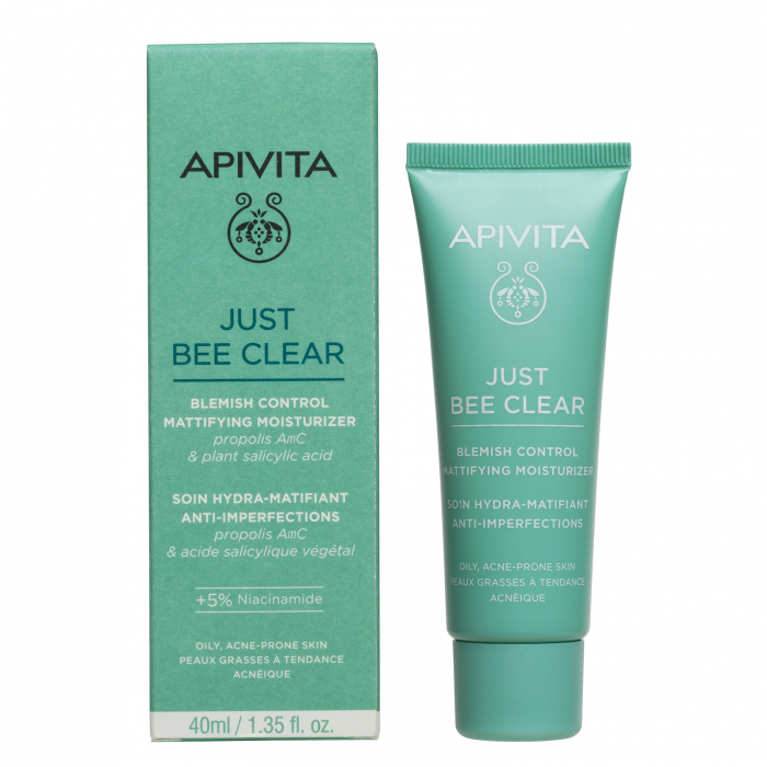 Crema matifianta anti-acnee JUST BEE CLEAR cu 5% niacinamide, 40ml, Apivita [4]