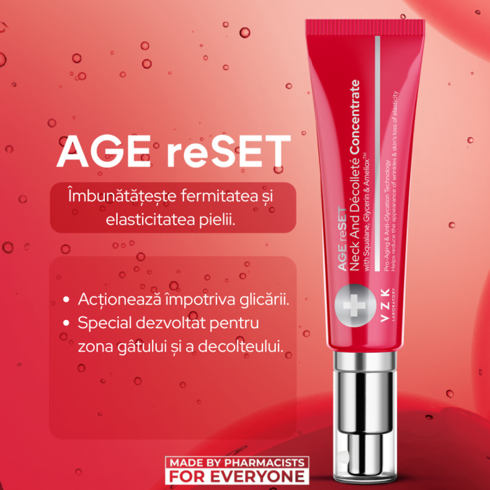 Crema pentru gat si decolteu, AGE RESET, VZK, 50 ML [2]