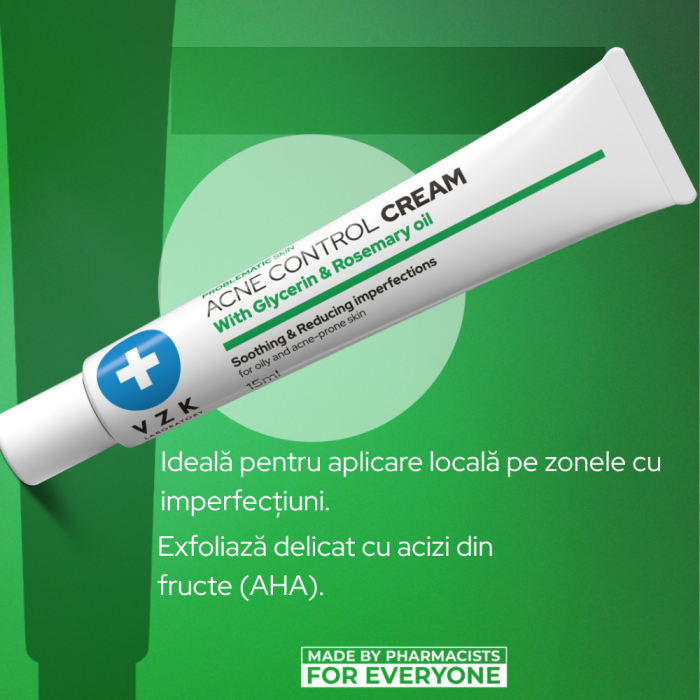 Crema pentru piele cu imperfectiuni, ACNE CONTROL, VZK, 15 ML [3]