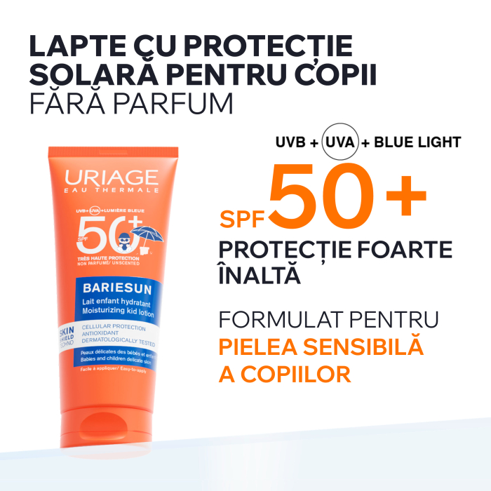 Lapte protectie solara copii BARIESUN SPF50+, 100ml, Uriage [2]