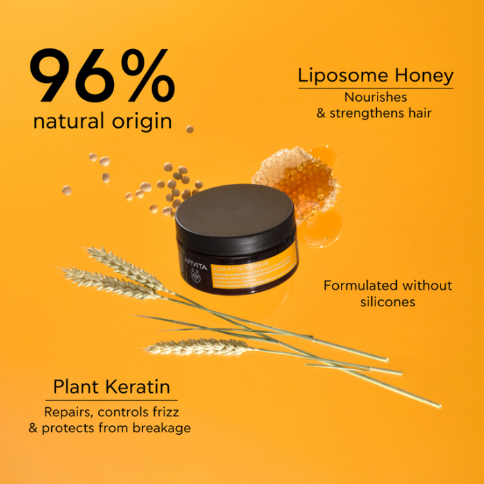 Masca reparatoare cu keratina, 200 ml, Apivita [4]