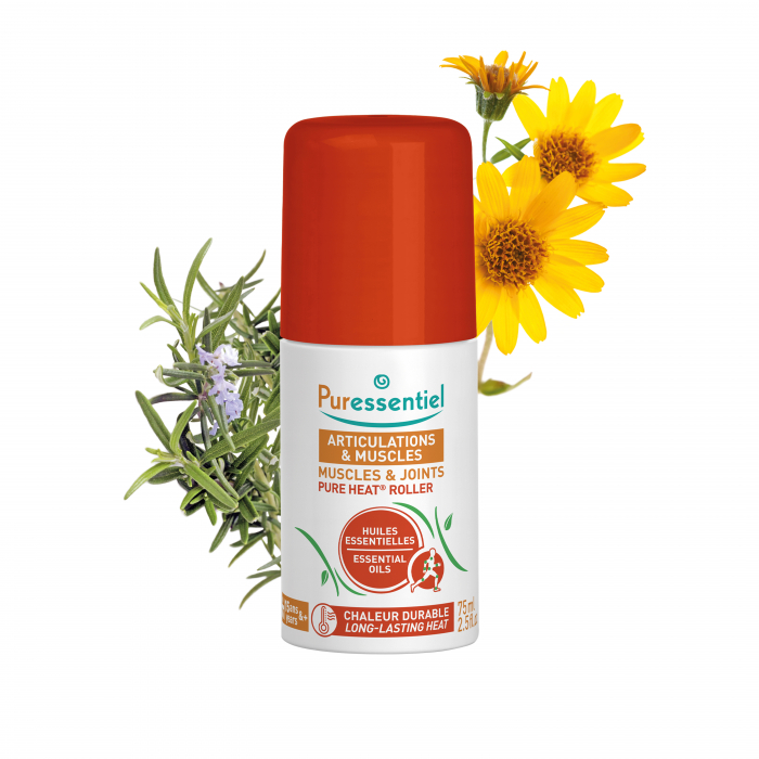 Roll-on cu 14 uleiuri esentiale Muscle & Joints Pure Heat, 75ml, Puressentiel [2]