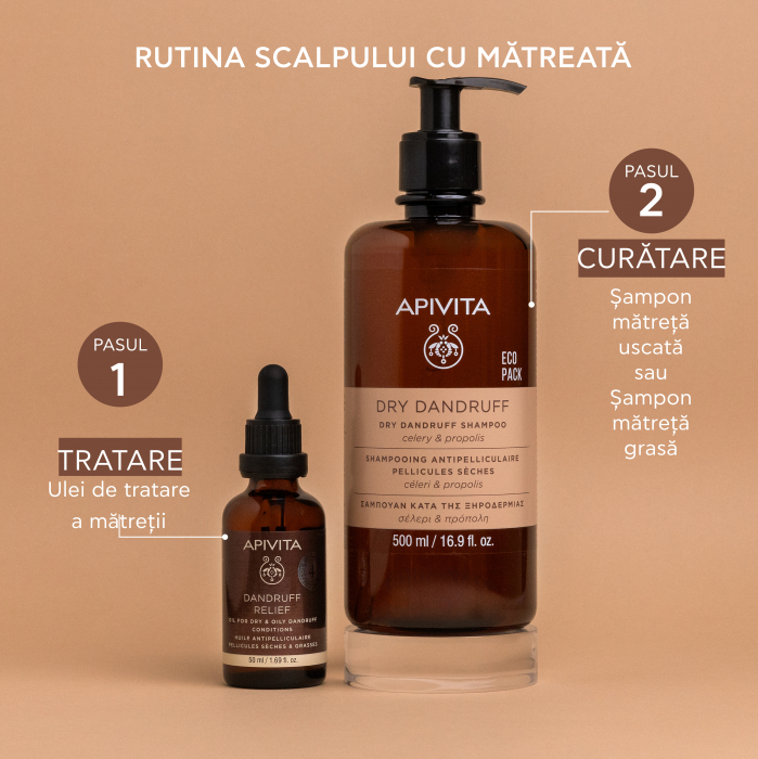 Sampon anti-matreata uscata, 500 ml, Apivita [4]