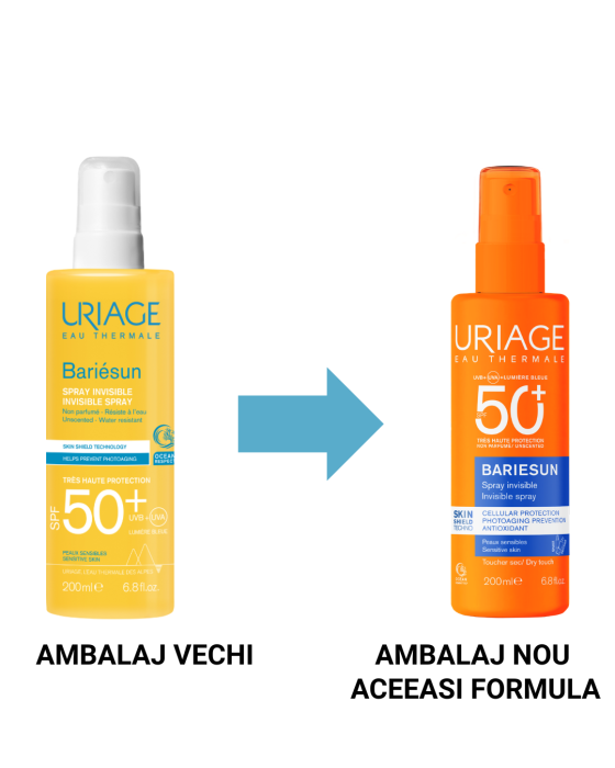 Spray invizibil fara parfum BARIESUN SPF 50+, 200 ml, Uriage [2]