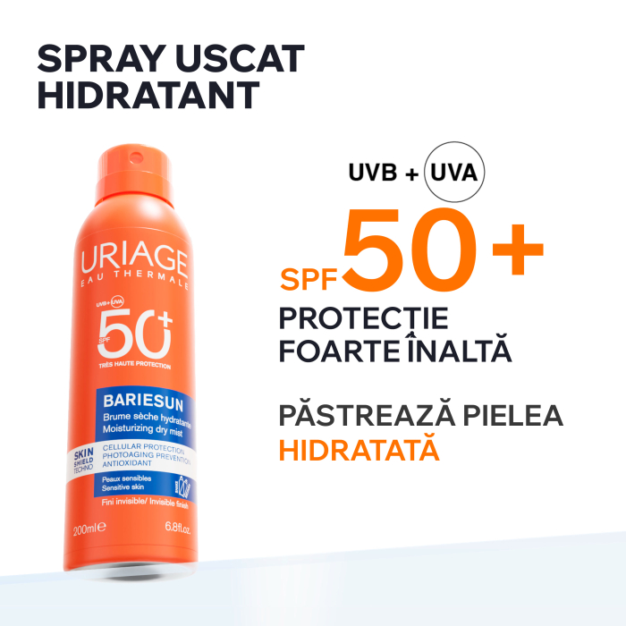 Spray uscat protectie solara SPF50+, BARIESUN , 200ml, Uriage [5]