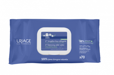 Curatare - 1er BEBE Servetele de curatare cu apa termala 70buc, Uriage