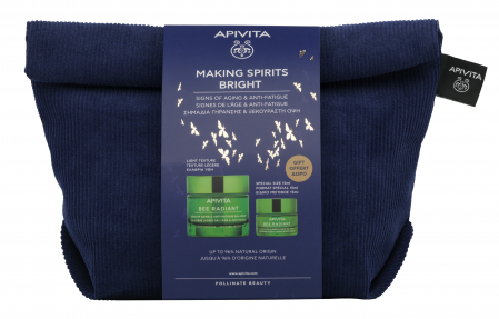 BEE RADIANT Pachet Crema lejera & Mini crema de noapte, Apivita [1]