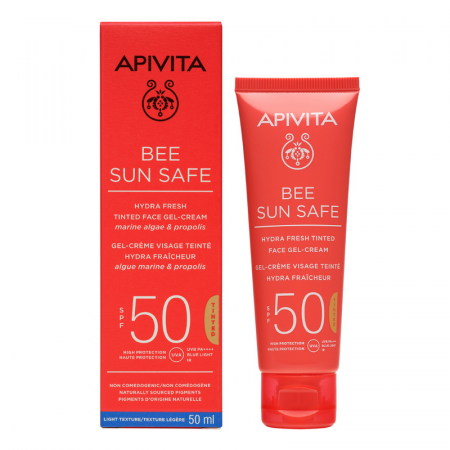 Fata - Bee Sun Safe crema-gem coloranta protectie ten SPF50, 50ml, Apivita