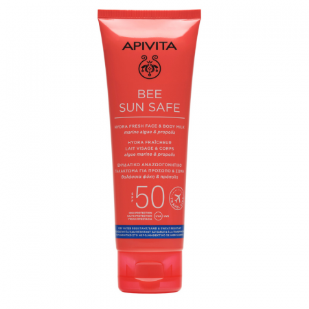 Fata si corp - Bee Sun Safe travel lapte corp & ten SPF50, 100 ml, Apivita