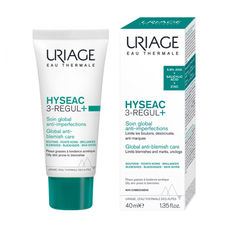 Acnee - Crema anti-acnee HYSEAC 3-Regul+, 40 ml, Uriage