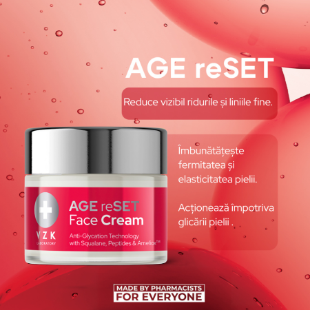 Crema de fata cu peptide, squalan si ulei de jojoba, AGE RESET, VZK, 50 ML [1]