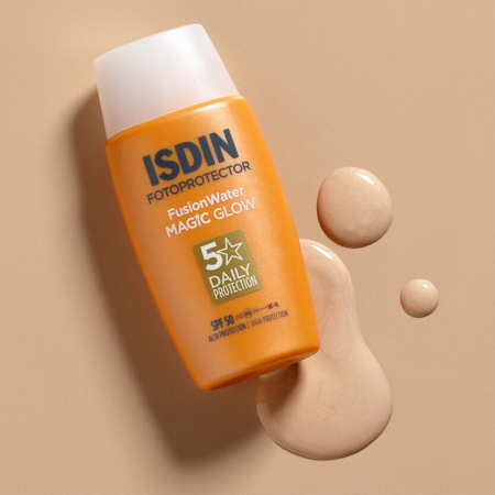 Crema de protectie solara pentru fata cu SPF 50, FOTOPROTECTOR Fusion Water MAGIC GLOW, 50ml, ISDIN [0]