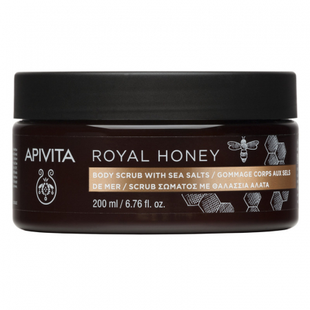 CORP - Exfoliant pentru corp cu uleiuri esentiale Royal Honey, 200 ml, Apivita