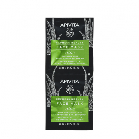 Exfoliere - Express masca aloe hidratare, 2X8 ml, Apivita