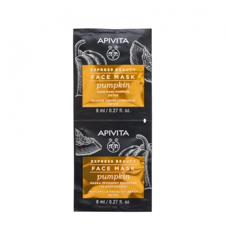 Exfoliere - Express masca dovleac detox, 2X8 ml, Apivita