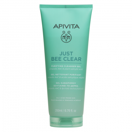 Gel de curatare pentru ten gras/acneic JUST BEE CLEAR, 200 ml, Apivita [1]