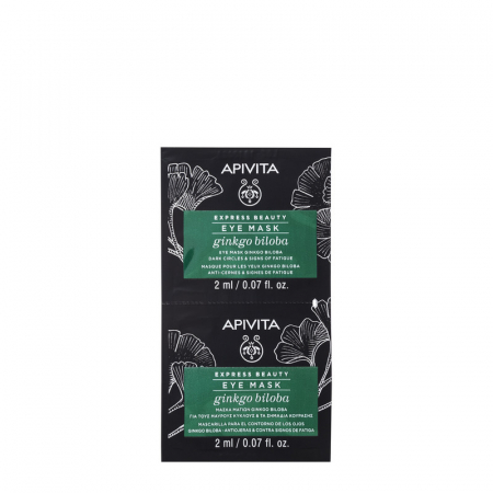INGRIJIRE PERSONALA - Masca detoxifianta pentru ochi obositi cu extract de Ginko Biloba, 2x2 ml, Apivita