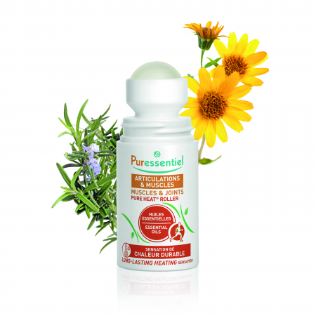 DURERI MUSCULARE SI ARTICULARE - Roll-on cu 14 uleiuri esentiale Muscle & Joints Pure Heat, 75ml, Puressentiel
