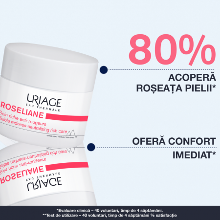 Rozaceea - ROSELIANE Crema anti-roseata textura bogata 50 ml, Uriage