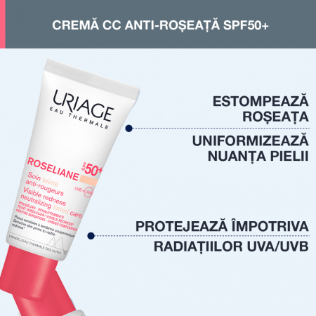 Fata - ROSELIANE Crema CC anti-roseata SPF 50 40 ml, Uriage