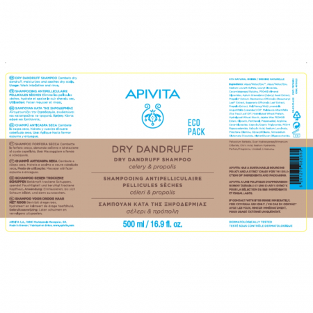 Sampon anti-matreata uscata, 500 ml, Apivita [5]