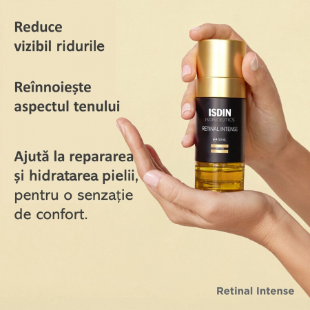 Antiage/Antirid - Ser anti-rid de noapte cu retinaldehida Isdinceutics Retinal Intense, 50 ml, Isdin