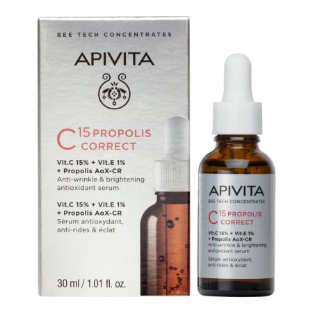 Ser corector antirid cu vitamina C, BEE TECH C15, 30 ml, Apivita [4]