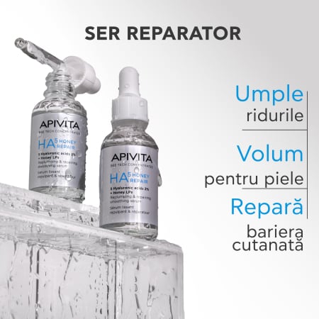 Antiage/Antirid - Ser reparator cu Acid Hialuronic, BEE TECH HA5, 30 ml, Apivita