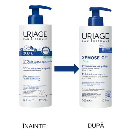 Ulei calmant de curatare 1er Bebe Xemose C8+, 500 ml, Uriage [1]